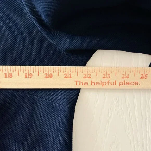 Vtg Butte Knit A Line Dress Dacron Polyester Gogo Mod 60s Navy Blue Smock Coat - Picture 6 of 9